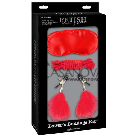 Основне фото Набір для бондажу Lover's Bondage Kit червоний