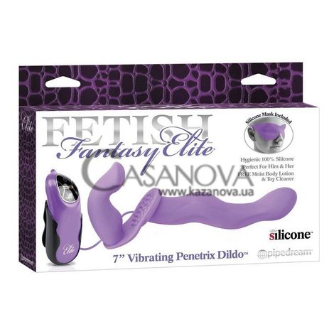 Основное фото Двухсторонний вибрострапон Fetish Fantasy Elite 7 Vibrating Penetrix Dildo фиолетовый 17,8 см