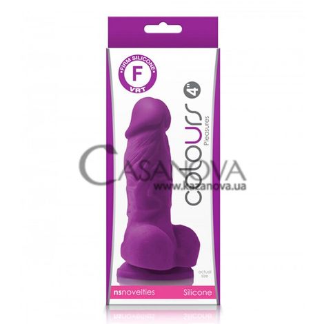 Основное фото Фаллоимитатор на присоске Colours Pleasures 4 пурпурный 14,2 см
