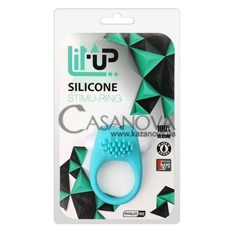 Основное фото Виброкольцо Lit-Up Silicone Stimu Ring 5 голубое
