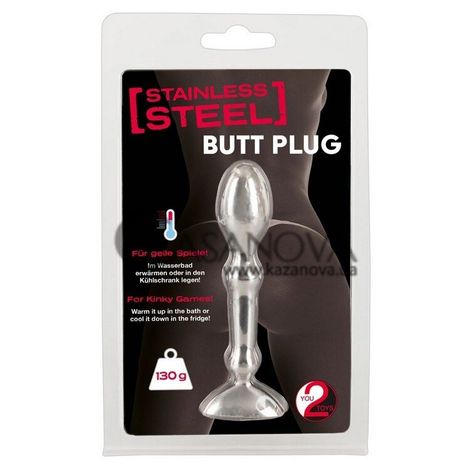 Основне фото Анальна пробка Stainless Steel Butt Plug срібляста 11 см