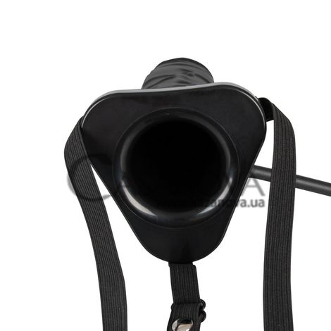 Основное фото Надувной страпон Inflatable Strap On чёрный 18,5 см