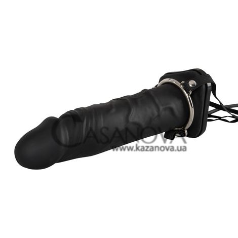 Основне фото Надувний страпон Inflatable Strap On чорний 18,5 см