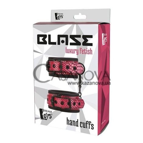 Основное фото Наручники Blaze Hand Cuffs розовые с чёрным