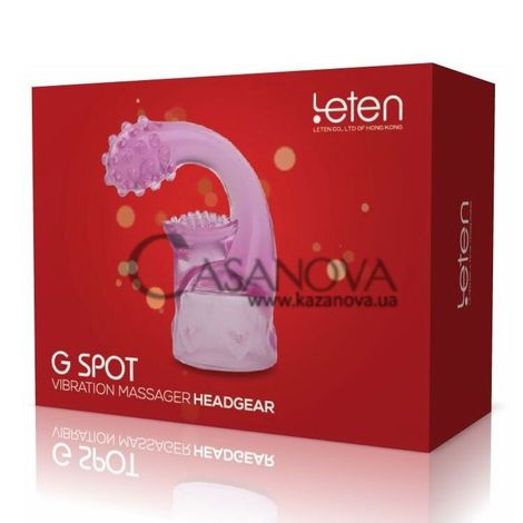 Основное фото Насадка для вибромассажёра Leten G Spot Vibration Massager Headgear SO3606 фиолетовая 9 см