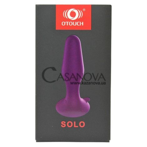 Основне фото Анальна пробка на присосці з вібрацією Otouch Solo фіолетова 12,4 см