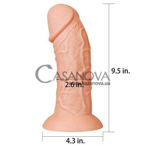 Основне фото Фалоімітатор Realistic Curved Dildo Flesh 9.5'' тілесний 24,1 см