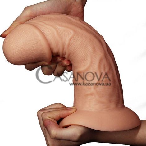 Основное фото Фаллоимитатор Realistic Curved Dildo Flesh 9.5'' телесный 24,1 см