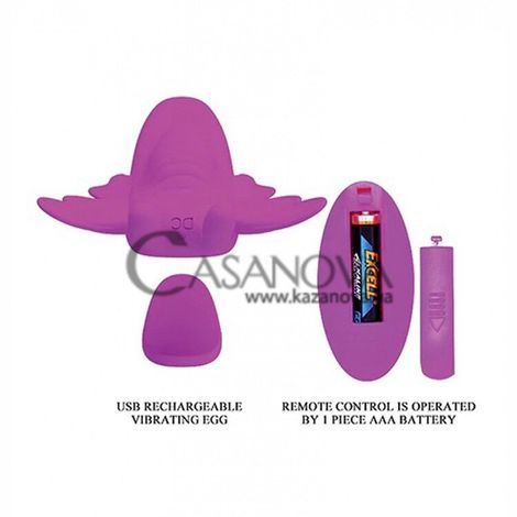 Основное фото Клиторальный вибратор-бабочка с магнитом Romance Aileen Remote Panty Massager пурпурный