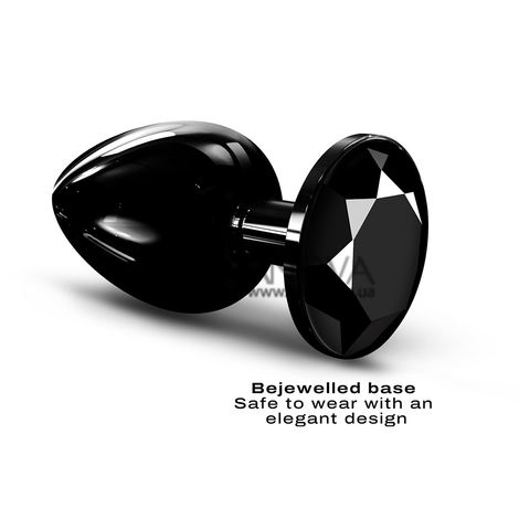 Основне фото Анальна пробка Dorcel Diamond Plug L чорна з чорним кристалом 9,5 см