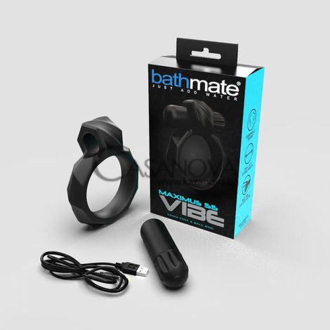 Основное фото Эрекционное кольцо с вибрацией Bathmate Maximus Vibe 55mm чёрное