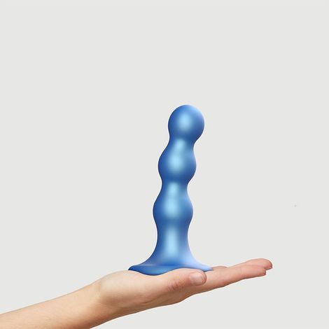Основне фото Фалоімітатор Strap-On-Me Dildo Plug Balls M блакитний 14 см