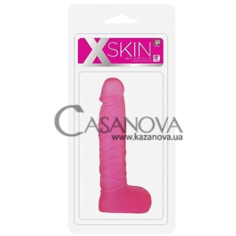 Основное фото Фаллоимитатор XSkin Realistic Dong розовый 20,3 см