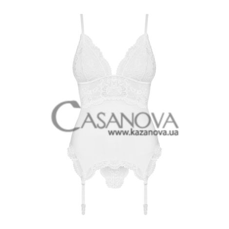 Основное фото Корсет Obsessive corset & thong женский белый