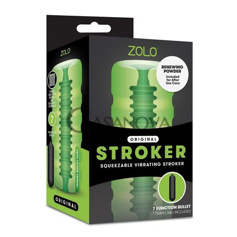 Основное фото Мастурбатор с вибрацией Zolo Squeezable Vibrating Stroker зелёный