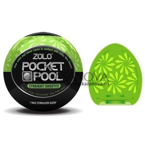 Основное фото Мастурбатор Zolo Pocket Pool Straight Shooter зелёный