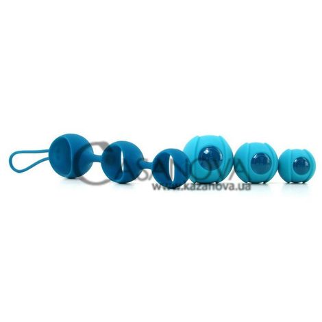 Основное фото Набор из трёх вагинальных шариков Key Stella Balls III голубой