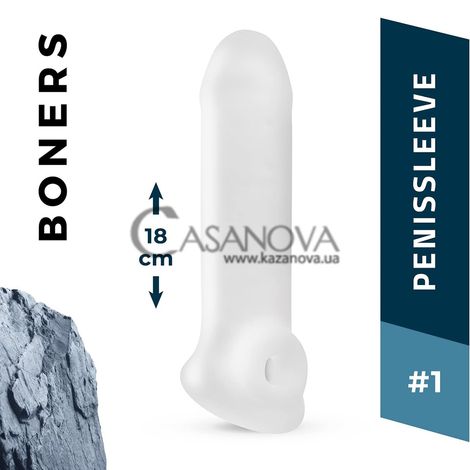 Основне фото Насадка на член Boners Supporting Penis Sleeve біла 25,5 см