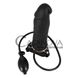 Дополнительное фото Надувной страпон Inflatable Strap On чёрный 18,5 см