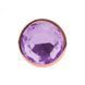 Дополнительное фото Анальная пробка EGZO Rose Gold Round Plug S в розовом золоте с сиреневым кристаллом 7 см