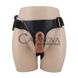 Дополнительное фото Страпон с вибрацией Lybaile Ultra Passionate Harness Realdeal Penis Strap On 6.2' BW-022064Z коричневый 16 см