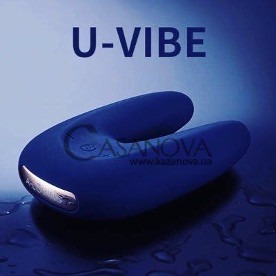 Основное фото Вибратор для двоих A-Loving U-Vibe синий 9,3 см