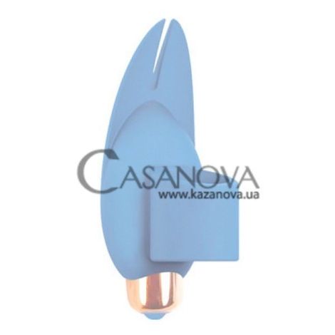 Основное фото Клиторальный вибратор на палец ST-40128-12 голубой 8 см