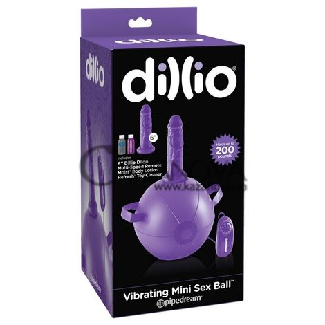 Основное фото Надувной мяч с вибратором Vibrating Mini Sex Ball фиолетовый 15,2 см