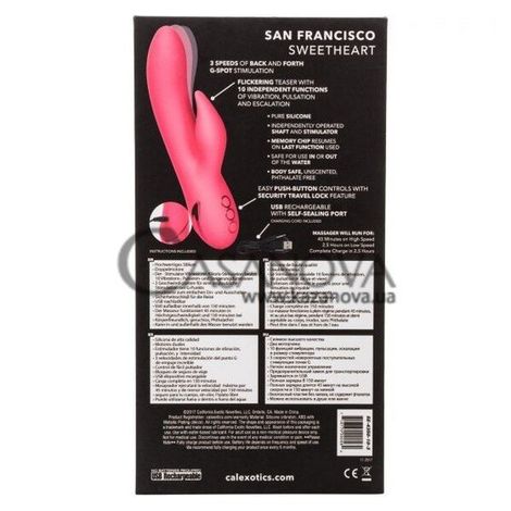 Основне фото Rabbit-вібратор California Dreaming San Francisco Sweetheart рожевий 21,2 см