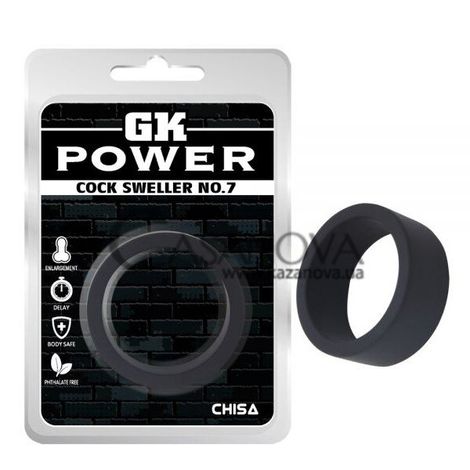 Основное фото Кольцо эрекционное GK Power Cock Sweller No.7 чёрное