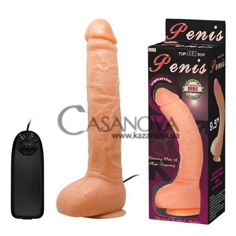 Основное фото Вибратор на присоске Top Sex Toy Penis BW-008038Z телесный 27 см