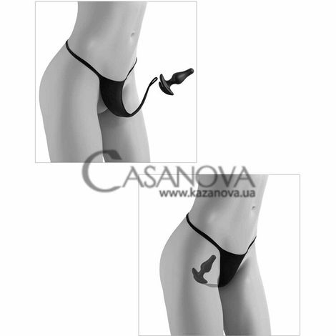 Основное фото Вибротрусики с анальной пробкой Hookup Panties Remote Bowtie Bikini чёрные