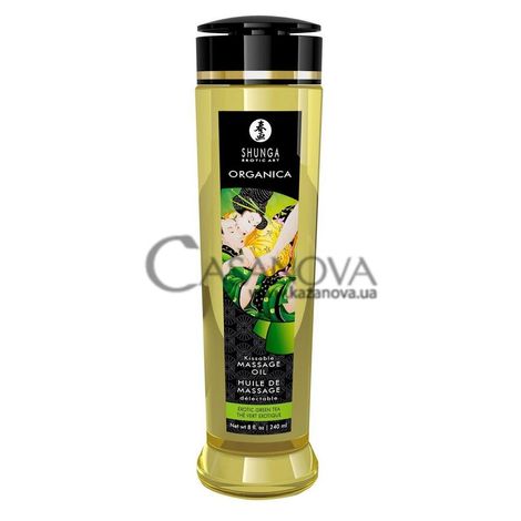 Основне фото Масажна олія Shunga Organica Exotic green tea зелений чай 240 мл