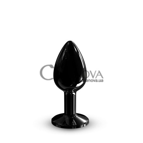 Основное фото Анальная пробка Dorcel Diamond Plug S чёрная с чёрным кристалом 7,1 см