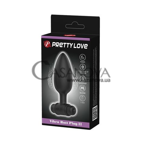 Основне фото Анальна пробка з вібрацією Lybaile Pretty Love Vibro Anal Butt Plug чорна 11,8 см