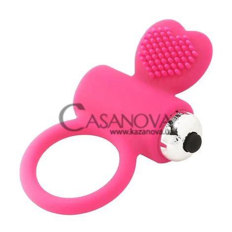 Основное фото Эрекционное кольцо с вибрацией Dream Toys Flirts Cockring розовое 5,7 см