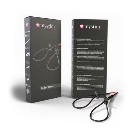 Основне фото Ерекційне ласо для електростимуляції Mystim Rodeo Robin чорне із сірим