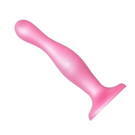 Основне фото Фалоімітатор на присосці Strap-On-Me Plug Curvy M рожевий 14 см