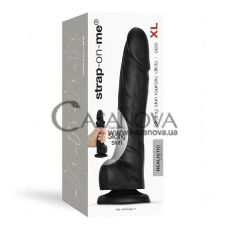 Основне фото Фалоімітатор Strap-On-Me Soft Realistic Dildo XL чорний 19,8 см