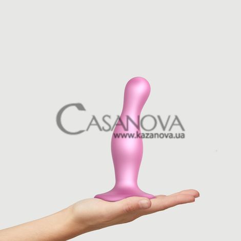 Основное фото Фаллоимитатор на присоске Strap-On-Me Plug Curvy M розовый 14 см