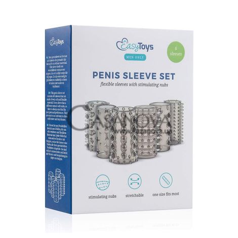 Основне фото Набір насадок для пеніса EasyToys Penis Sleeve Set прозорий
