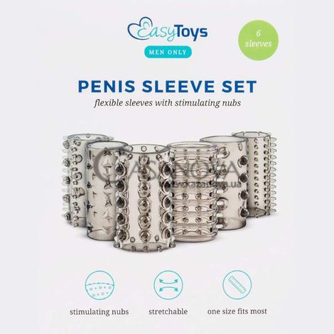 Основное фото Набор насадок для пениса EasyToys Penis Sleeve Set прозрачный