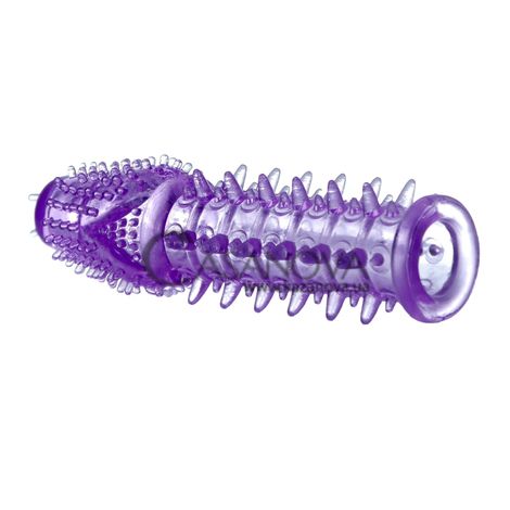Основне фото Стимулювальна насадка Boss Series Stymulator Penis Sleeve 67-00004 фіолетова 14,7 см