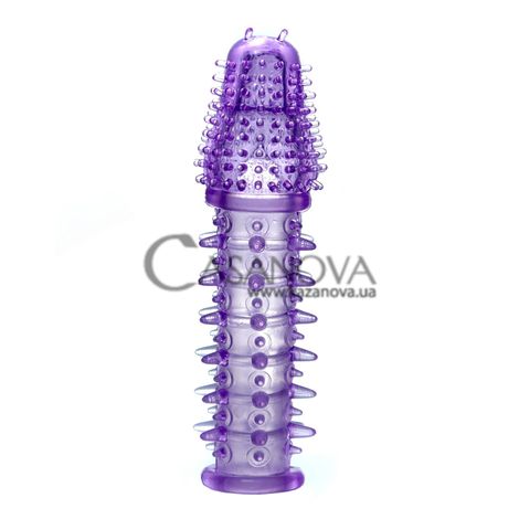 Основное фото Стимулирующая насадка Boss Series Stymulator Penis Sleeve 67-00004 фиолетовая 14,7 см