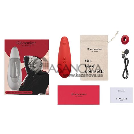 Основне фото Вакуумний стимулятор клітора Womanizer Marilyn Monroe Special Edition червоний 14,8 см