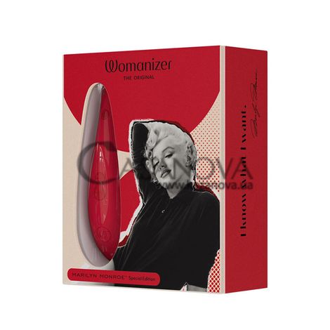 Основне фото Вакуумний стимулятор клітора Womanizer Marilyn Monroe Special Edition червоний 14,8 см