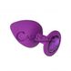 Дополнительное фото Анальная пробка Crystal Anal Plug S фиолетовая с фиолетовым кристаллом 7,5 см