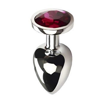 Основное фото Анальная пробка Silver Amethyst M серебристо-фиолетовая 8,5 см