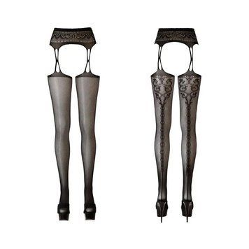 Основне фото Панчохи з поясом Cottelli Collection 2530090 L/XL чорні