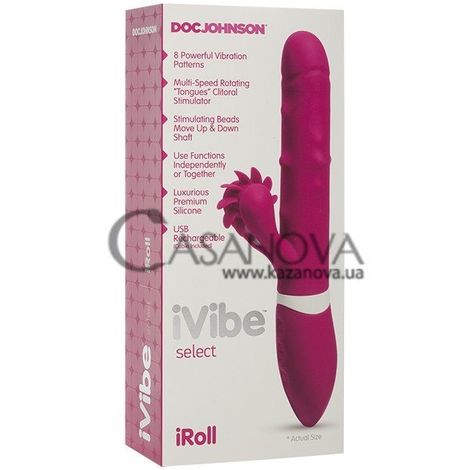 Основне фото Rabbit-вібратор Doc Johnson iVibe Select iRoll рожевий 24,1 см